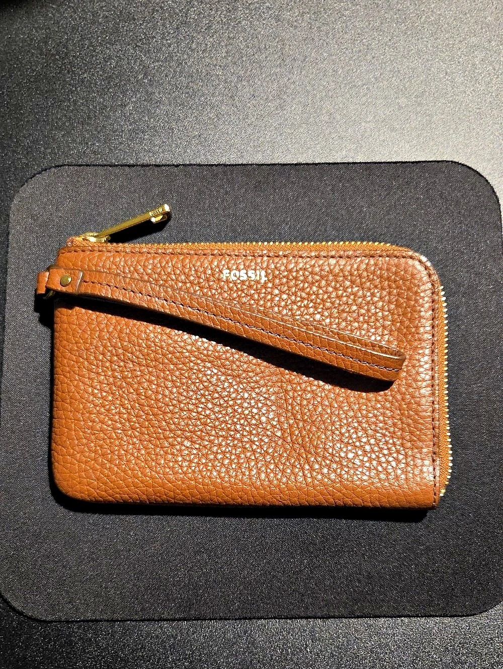 Fossil Brown Zip Wristlet Wallet